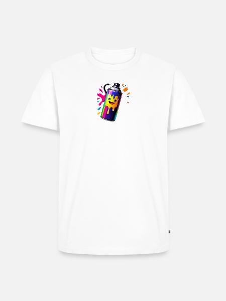 Rainbow Spray Paint Mascot - Men's Premium T-Shirt - white