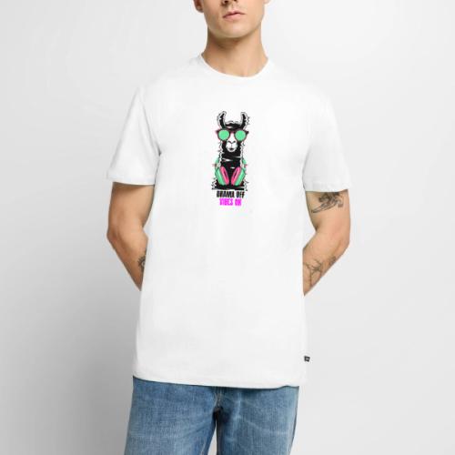 Drama Off Vibes On Llama Shirt – Funny Chill - Men's Premium T-Shirt
