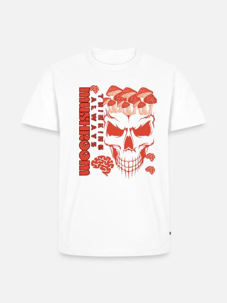 Thinking always mushrooms - Men's Premium T-Shirt - white