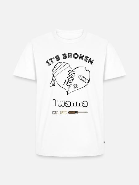 My heart is broken - Men's Premium T-Shirt - white
