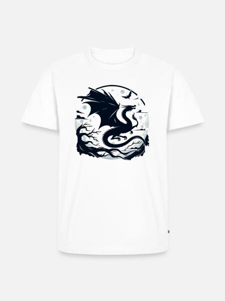 Mystical Dragon Moonlight - Men's Premium T-Shirt - white