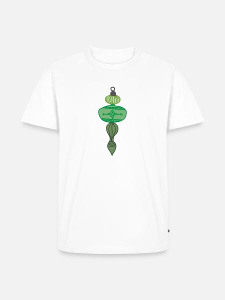 Green Christmas Ornament - Men's Premium T-Shirt - white