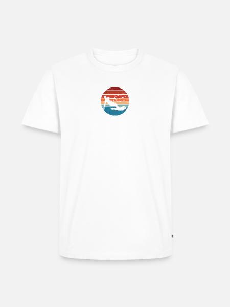 Sunset Kite Surf Silhouette - Men's Premium T-Shirt - white