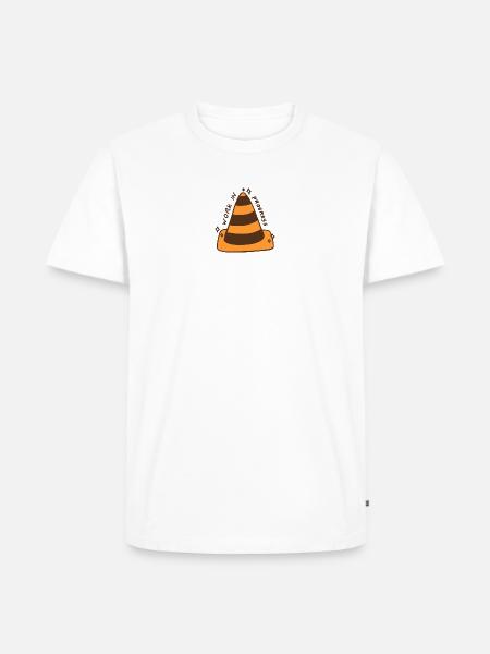 Work In Progress Cone - Men's Premium T-Shirt - white