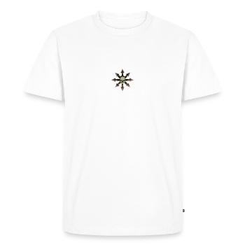 chaos skull star - Men's Premium T-Shirt - white - Front - Nico (187cm)