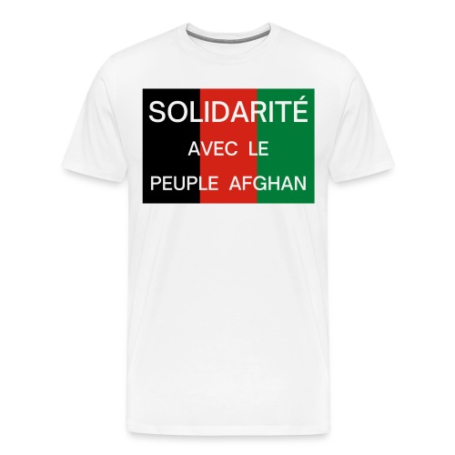 Solidarité avec le Peuple Afghan, Drapeau Afghan - Men's Premium T-Shirt