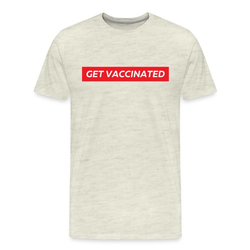 Get Vaccinated (Red box logo) - Men's Premium T-Shirt