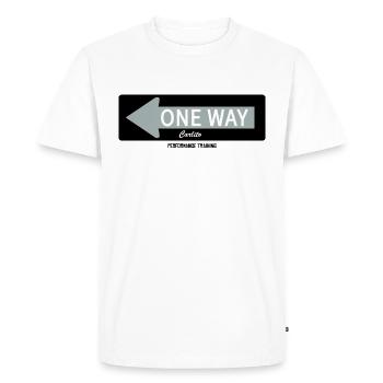 Oneway Raiders Black T-shirt - Men's Premium T-Shirt - white - Front - Nico (187cm)