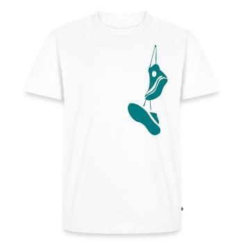 Hanging sneakers - Men's Premium T-Shirt - white - Front - Nico (187cm)