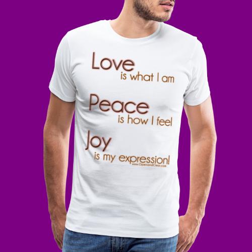 LOVE PEACE JOY - Men's Premium T-Shirt