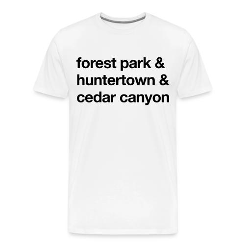 1 Church 3 Locations Black - Men's Premium T-Shirt