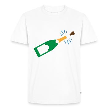 Champagne Bottle (dd)++ - Men's Premium T-Shirt - white - Front - Nico (187cm)