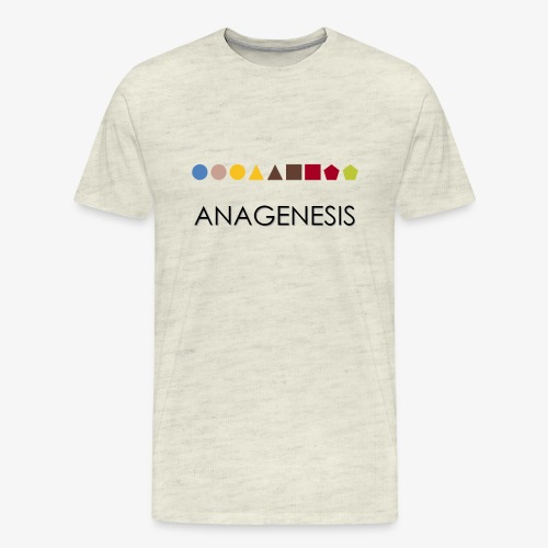 Minimalist design: anagenesis (light background) - Men's Premium T-Shirt