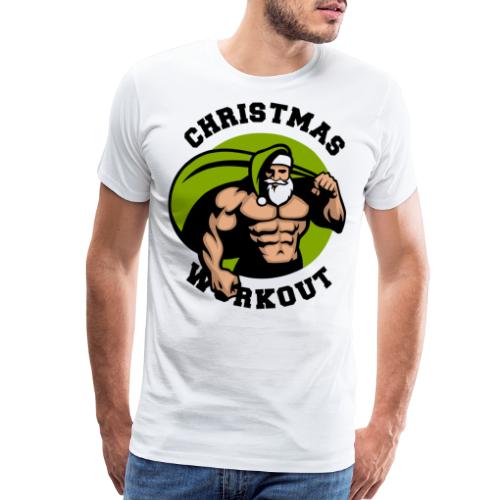 christmas bodybuilding santa fitness - Men's Premium T-Shirt