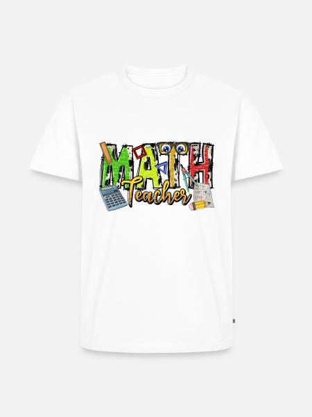 Math Teacher - Men's Premium T-Shirt - white
