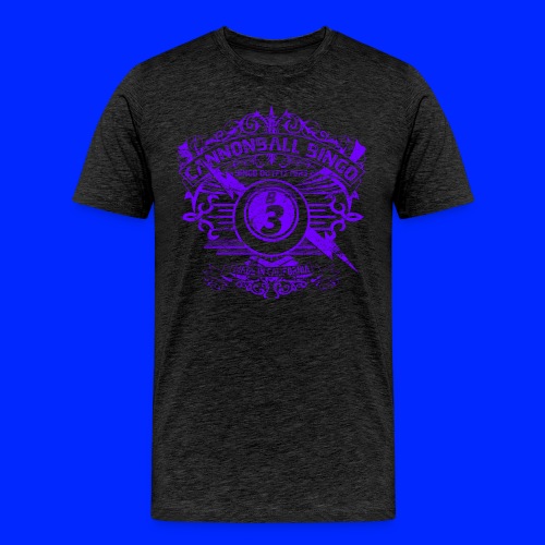 Vintage Cannonball Bingo Crest Purple - Men's Premium T-Shirt