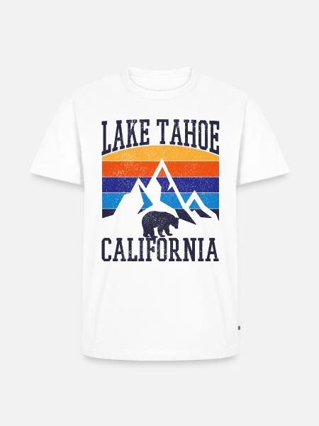 Lake Tahoe California Vintage Souvenir - Men's Premium T-Shirt - white