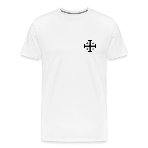 Jerusalem Cross - Black - No Background - Men's Premium T-Shirt