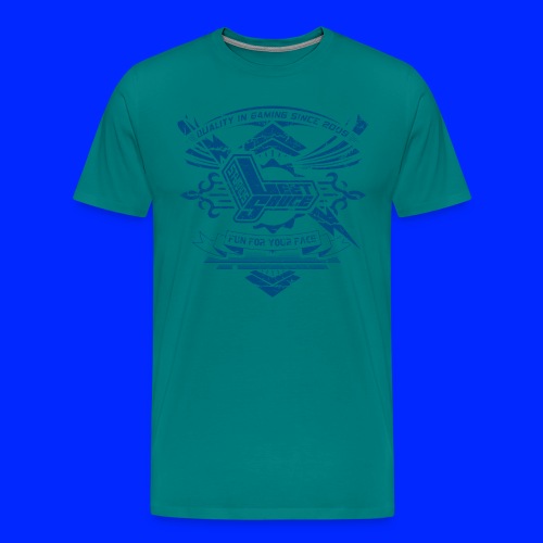 Vintage Leet Sauce Studios Crest Blue - Men's Premium T-Shirt