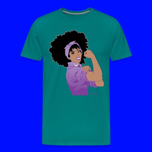 GlobalCouture WeCanDoItPurple Girl RGB png - Men's Premium T-Shirt