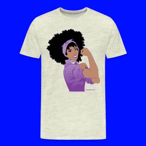 GlobalCouture WeCanDoItPurple Girl RGB png - Men's Premium T-Shirt