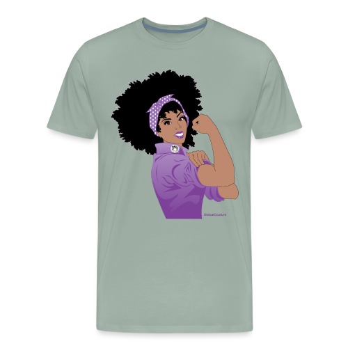 GlobalCouture WeCanDoItPurple Girl RGB png - Men's Premium T-Shirt