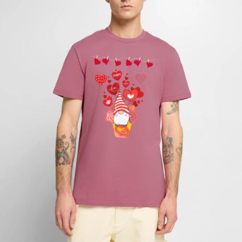 Design wrapped in love hearts, vibrating in love. - Men's Premium T-Shirt