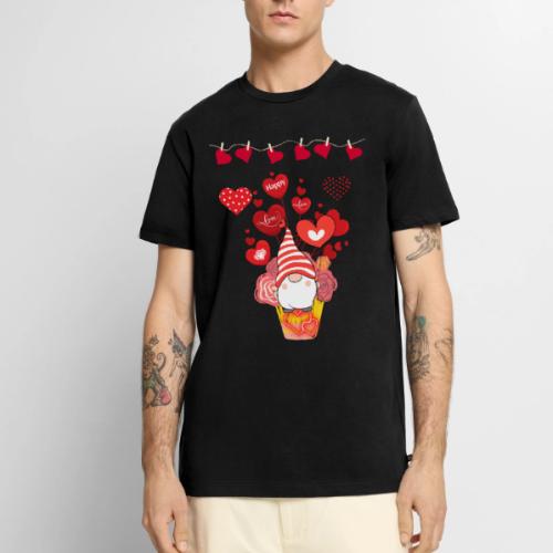 Design wrapped in love hearts, vibrating in love. - Men's Premium T-Shirt