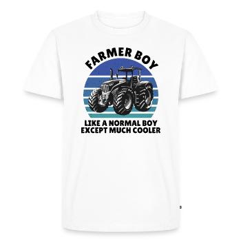 Farmer king - Men's Premium T-Shirt - white - Front - Nico (187cm)