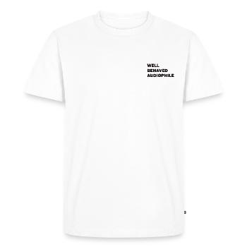 Well Behaved Audiophile (black) - Men's Premium T-Shirt - white - Front - Nico (187cm)