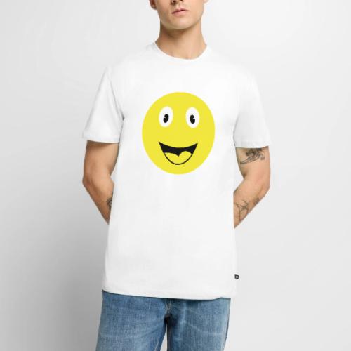 Yellow Happy Face Print - Men's Premium T-Shirt