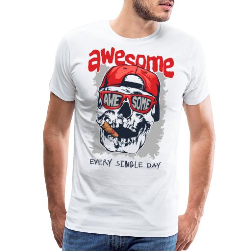awesome cool skull - Men's Premium T-Shirt