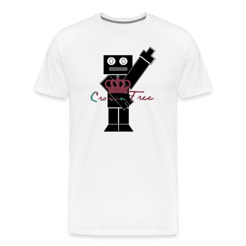crownfree robot with attitude tshirt - Men's Premium T-Shirt