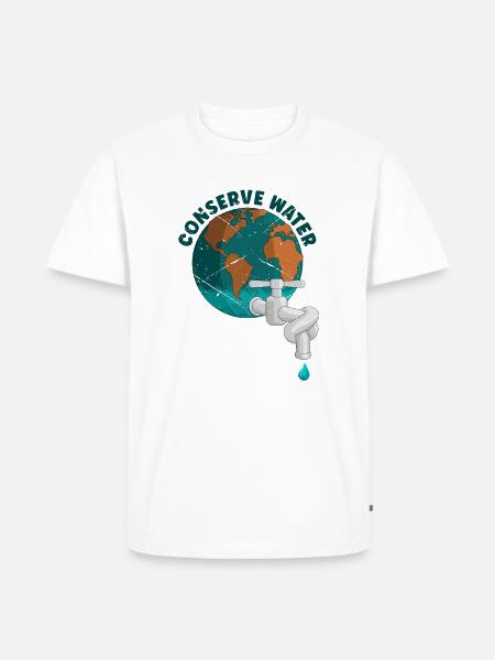 Conserve Water - water - Men's Premium T-Shirt - white
