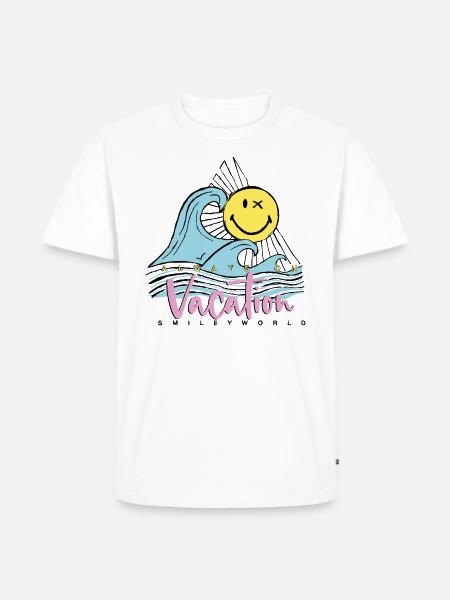 SmileyWorld Always On Vacation - Men's Premium T-Shirt - white