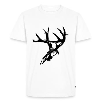 Deer Skull - Men's Premium T-Shirt - white - Front - Nico (187cm)