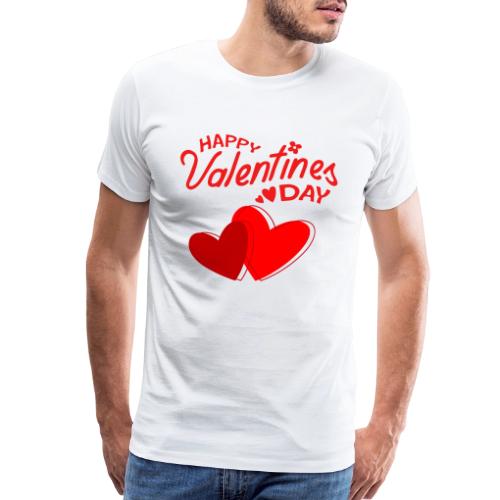 Heart design, Love, Valentine's Day, February 14 - Men's Premium T-Shirt