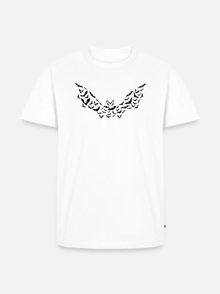 Bat Halloween Bats Silhouette - Men's Premium T-Shirt - white