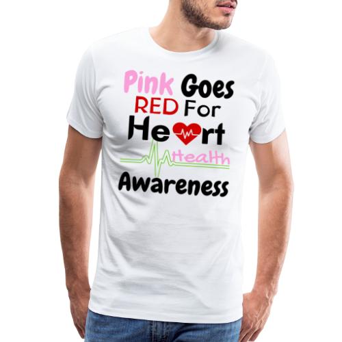 AKA Pink Goes Red, For Heart Health Awareness - Men's Premium T-Shirt
