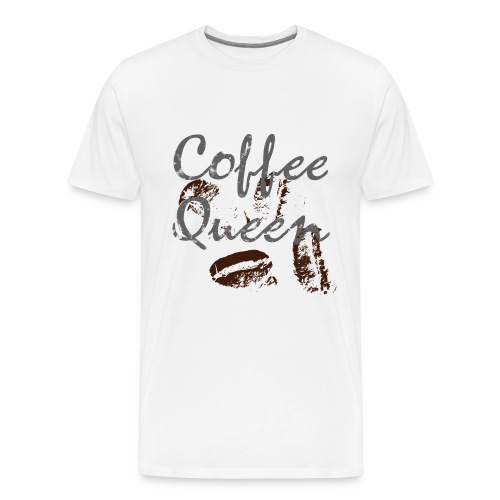coffee queen beans grunge - Men's Premium T-Shirt
