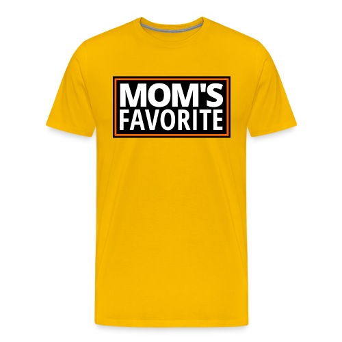 MOM'S FAVORITE (Black & Orange Logo) - Men's Premium T-Shirt