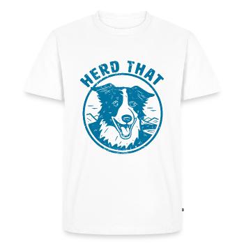Border Collie - Men's Premium T-Shirt - white - Front - Nico (187cm)