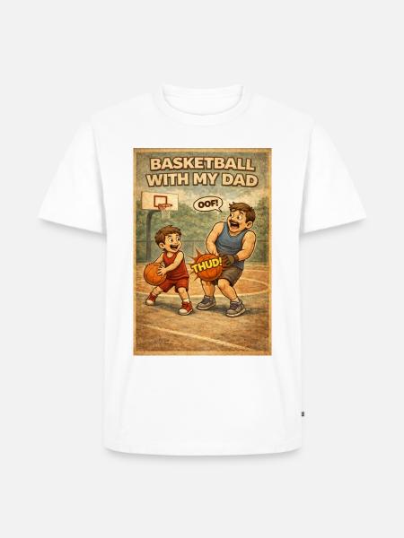 Basketball Bond: Dad and Kid - Men's Premium T-Shirt - white
