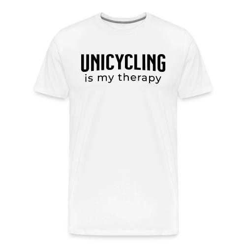 Unicycling Is My Thearpy - Men's Premium T-Shirt