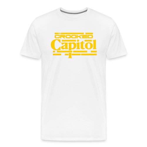 Crooked Capitol Logo Gold - Men's Premium T-Shirt