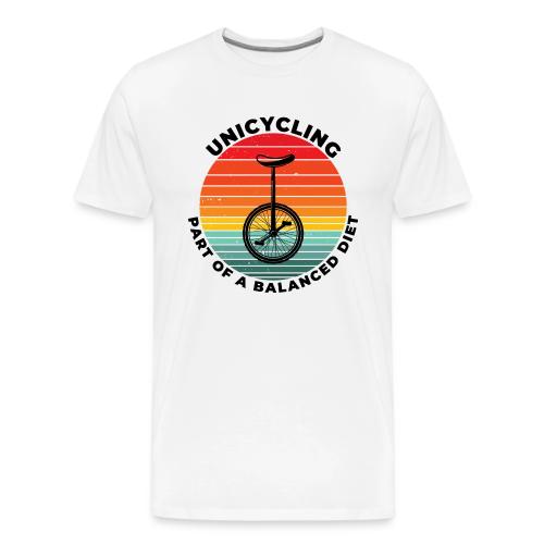Unicycling Part of A Balanced Diet - Men's Premium T-Shirt