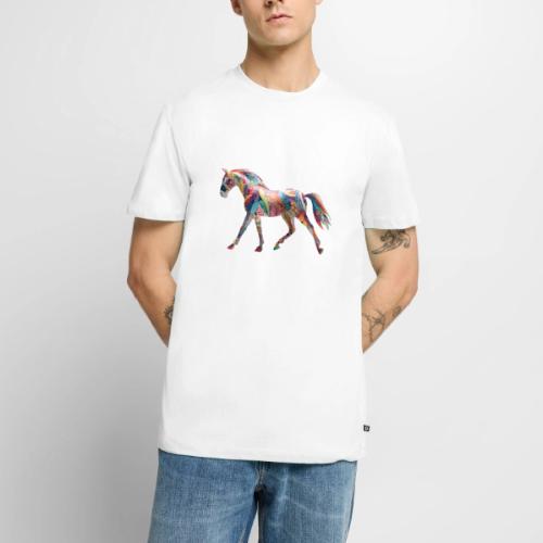 Colorful Abstract Horse Art Design - Men's Premium T-Shirt