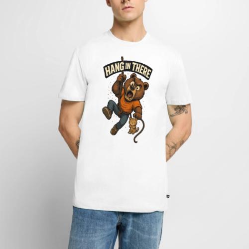 Cute Hang in There Bear Motivation Shirt - Men's Premium T-Shirt