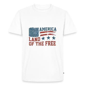 America Land Of The Free - Men's Premium T-Shirt - white - Front - Nico (187cm)