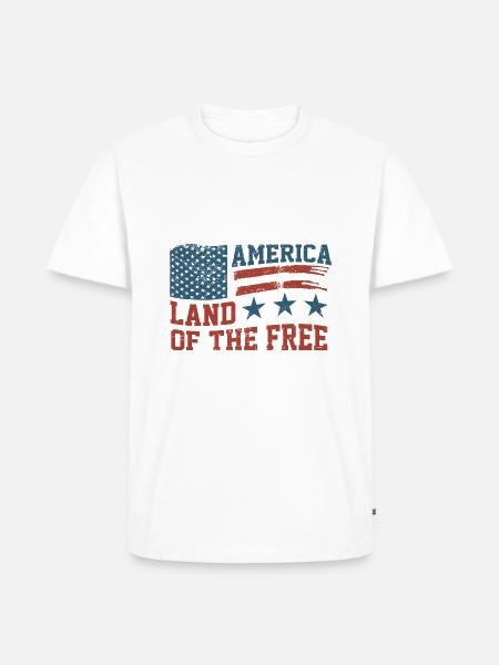 America Land Of The Free - Men's Premium T-Shirt - white